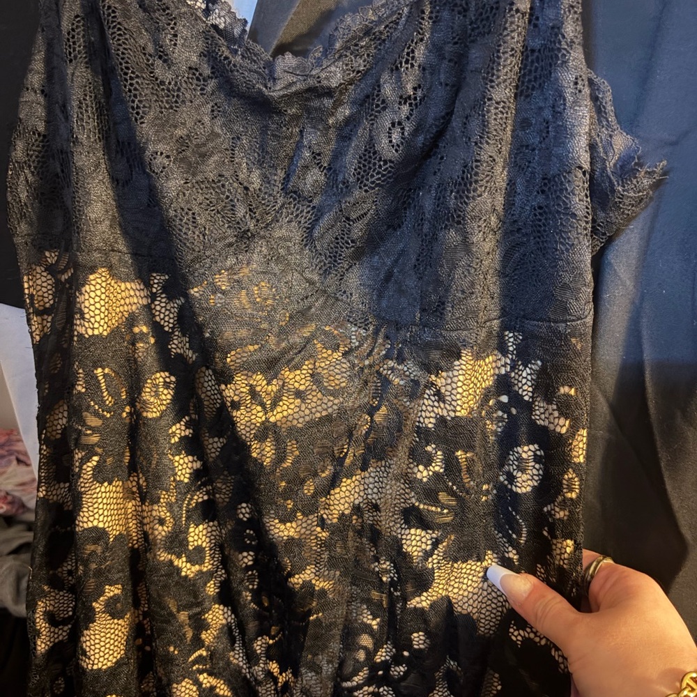 Fashion Nova Black Lace Dress size 2x